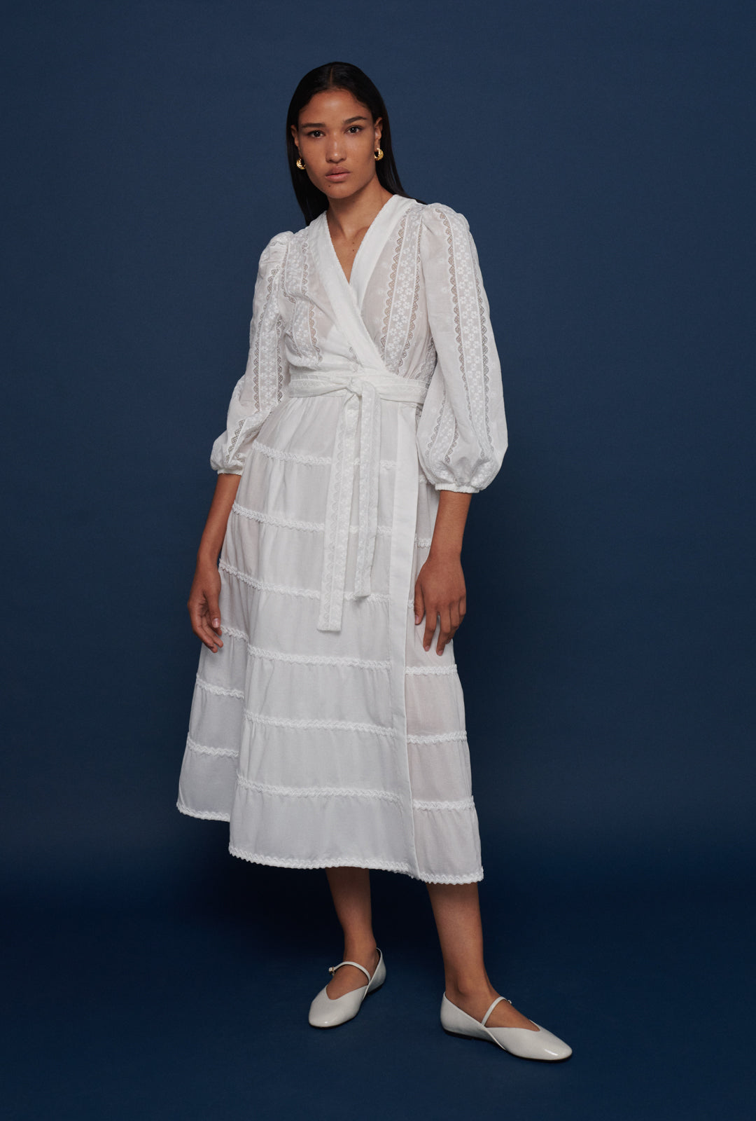 WAIMARI Aurora Maxi Dress in White XL