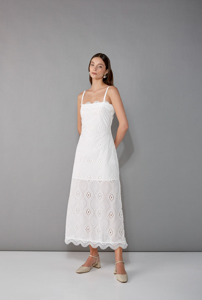 THALIA MIDI DRESS WHITE