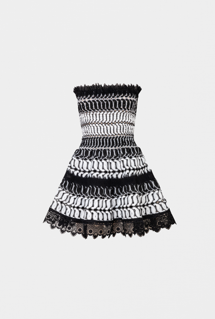 LAS DUNAS MINI DRESS BLACK/WHITE